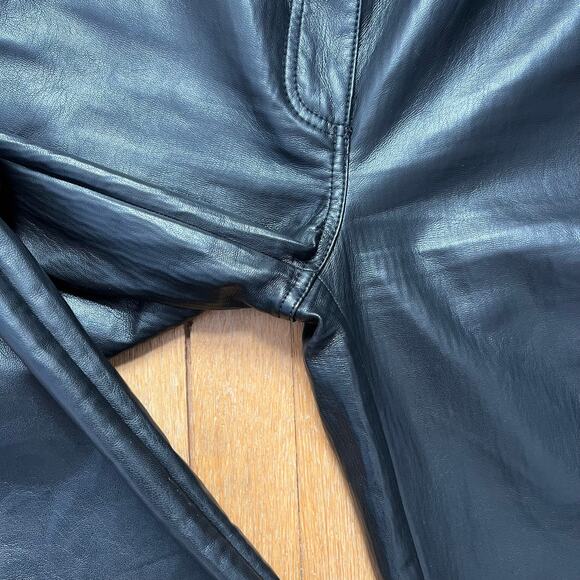 Wilfred The Melina‎ Pant Vegan Faux Leather Black High Rise Straight Leg Size 4 - Picture 7 of 14